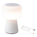 Miniatyrbild 1 av 2: LED-lampa med Bluetooth-högtalare och strådlös laddare Lumineo 894417 Vit Laddningsbar