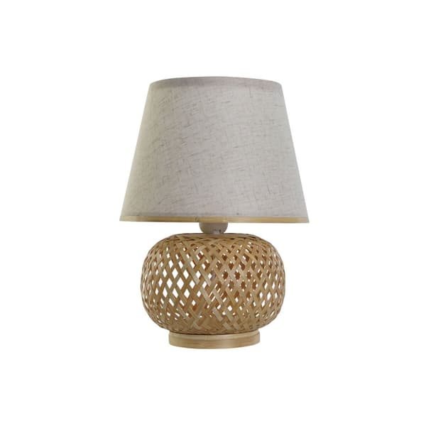 Bordslampa DKD Home Decor Brun Naturell Bambu 50 W 220 V 24 x 24 x 34 cm