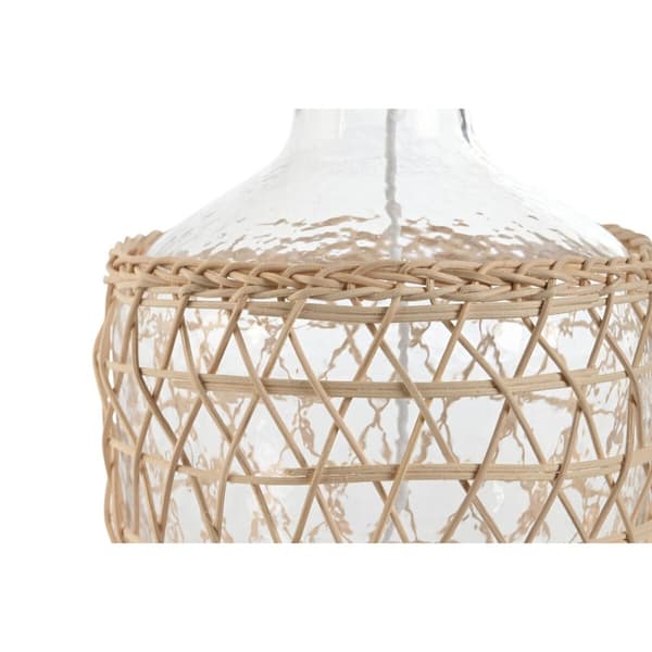 Bordlampe Home ESPRIT Hvid Brun Krystal Tov 220 W 60 V 28 x 28 x 45 cm (2 enheder)
