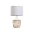 Miniatyrbillede 1 af 5: Bordlampe Home ESPRIT Hvid Brun Krystal Tov 220 W 60 V 28 x 28 x 45 cm (2 enheder)