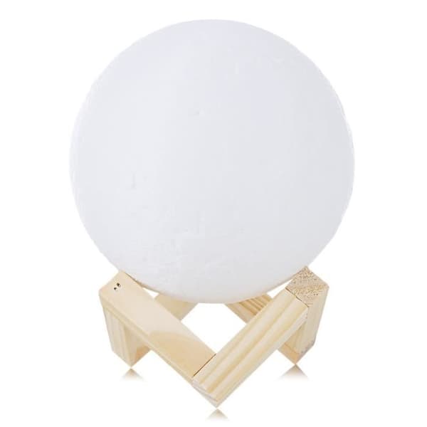 UE3D014 3D Månlampa 15cm Uppladdningsbar Touch Switch - Vit
