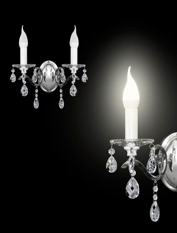 LORETA LAMPA (02) 34 X 20 X 32 CM SILVER