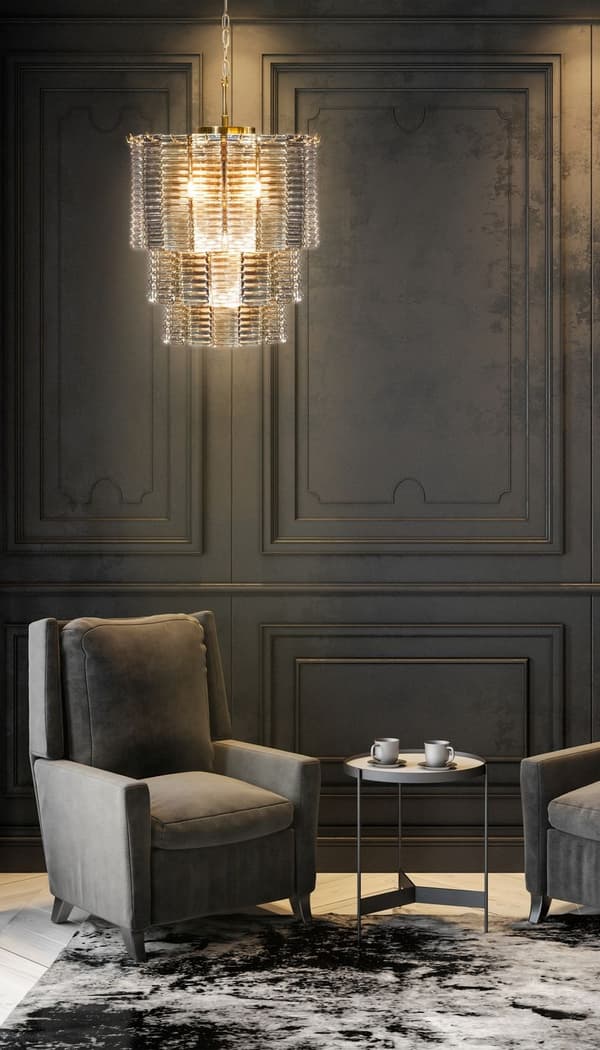 LAMPE DAHLIA (04) FI 42 X 50 CM GULD