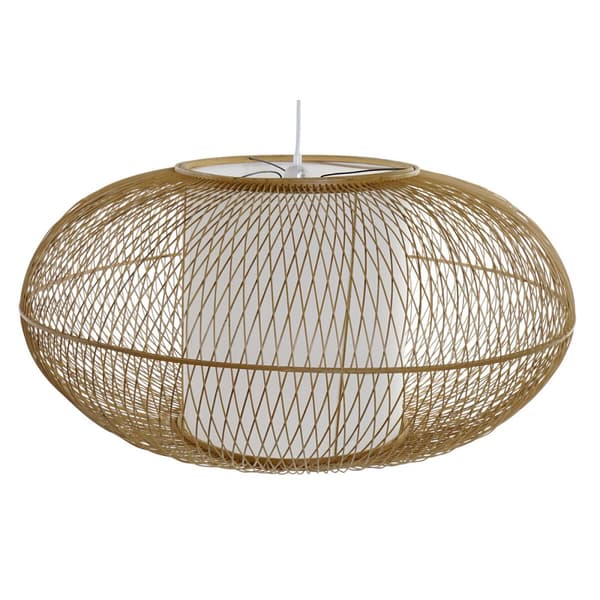 Loftslampe DKD Home Decor Hvid Natur Bambus 40 W 83 x 83 x 40 cm