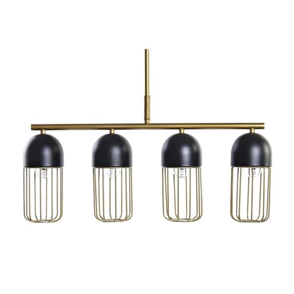 Loftslampe DKD Home Decor Sort Gylden 220 V 50 W (60 x 11 x 26 cm)