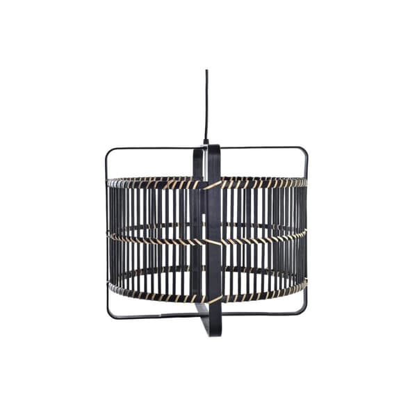 Loftslampe DKD Home Decor Sort Bambus 50 W 40 x 40 x 35 cm