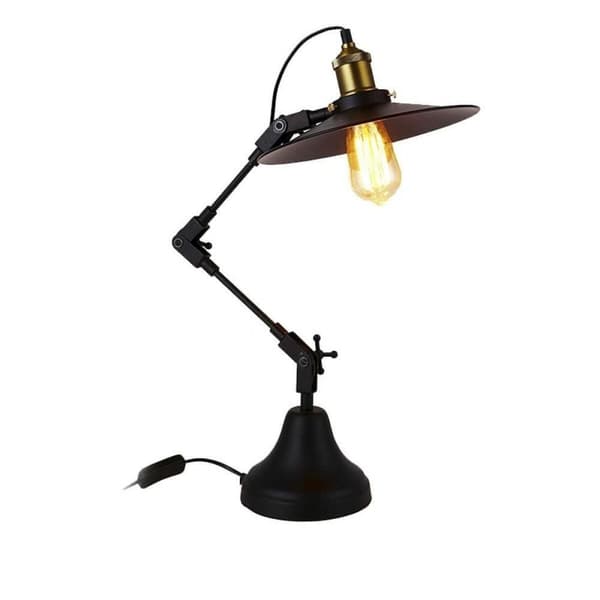Flexo/skrivebordslampe i metal 60 W - Justerbar højde 40-80 cm - Praktisk belysning til skrivebordet eller arbejdsbordet.