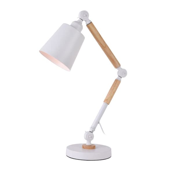 Flexo/skrivebordslampe EDM Hvid Metal 60 W E27 Ø 18 x 53 cm – Moderne bordlampe i hvidt metal med 60 W E27 lyskilde, Ø 18 x 53 cm.