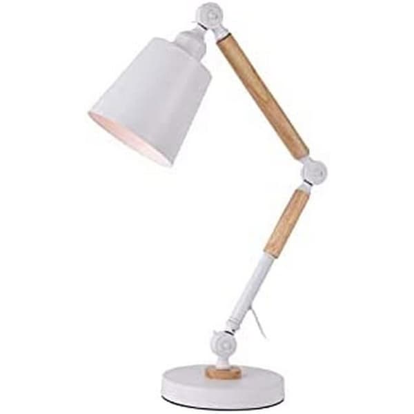 Flexo/skrivebordslampe EDM Hvid Metal 60 W E27 Ø 18 x 53 cm – Moderne bordlampe i hvidt metal med 60 W E27 lyskilde, Ø 18 x 53 cm.