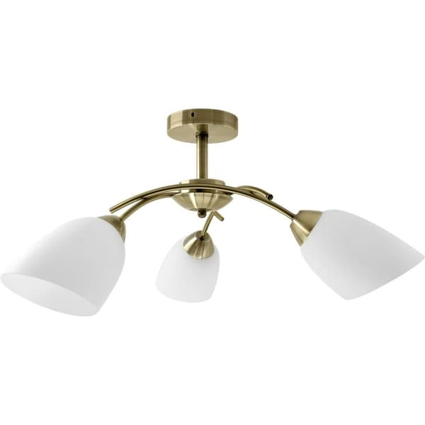 Loftslampe Activejet NIKITA 3P Patyna Hvid Metal Glas 120 W