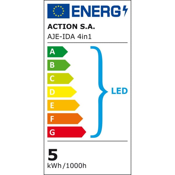 Skrivebordslampe Activejet AJE-IDA 4i1 Hvid 80 Metal Plast 150 Lm 5 W - Effektiv og alsidig lampe til skrivebordet med 150 Lm lysstyrke.