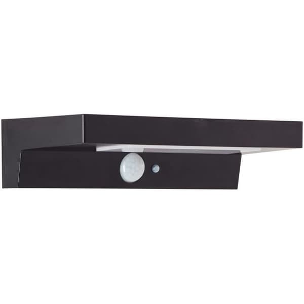 Vägglampa utomhus - BRILLIANT - BARKER - LED och solenergi - Rörelsedetektor - Plast - 4 W - Svart