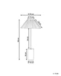 Miniatyrbilde 3 av 11: Nattbordslampe Beige linneskjerm Betongfot i metall 68 cm Moderne stil Stue Soverom
