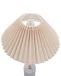 Miniatyrbilde 7 av 11: Nattbordslampe Beige linneskjerm Betongfot i metall 68 cm Moderne stil Stue Soverom