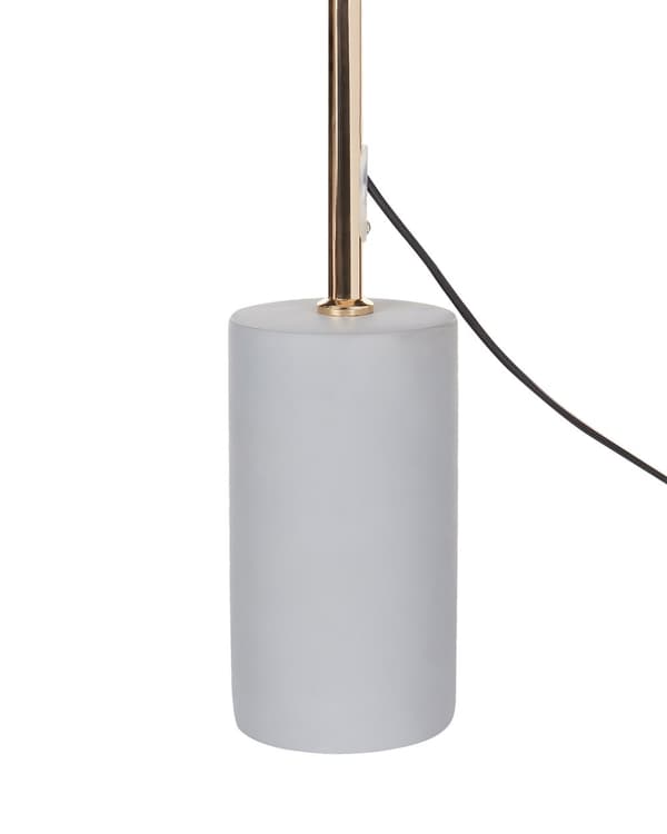 Pöytävalaisin beige 68 cm betoni jalka pellava kartiovarjostin moderni tyyli