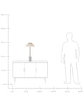 Pikkukuva 11 / 11: Pöytävalaisin beige 68 cm betoni jalka pellava kartiovarjostin moderni tyyli