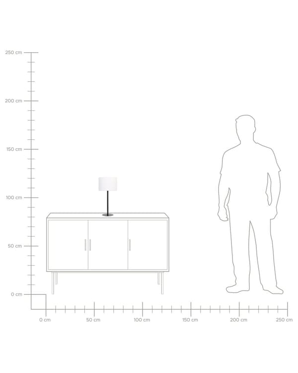 Pöytävalaisin valkoinen 40 cm buklee kartiovarjostin käsintehty uurrettu moderni tyyli