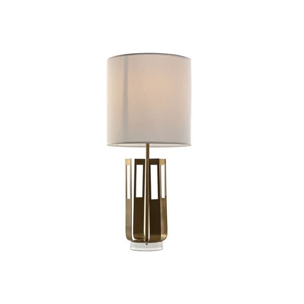 Bordslampa Home ESPRIT Vit Gyllene Järn 50 W 220 V 35 x 35 x 78 cm