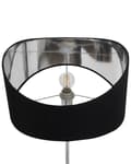 Miniatyrbillede 5 af 11: Gulvlampe Fod i sølv og sort metal Lampeskærm i imiteret silke Moderne og nutidig stil