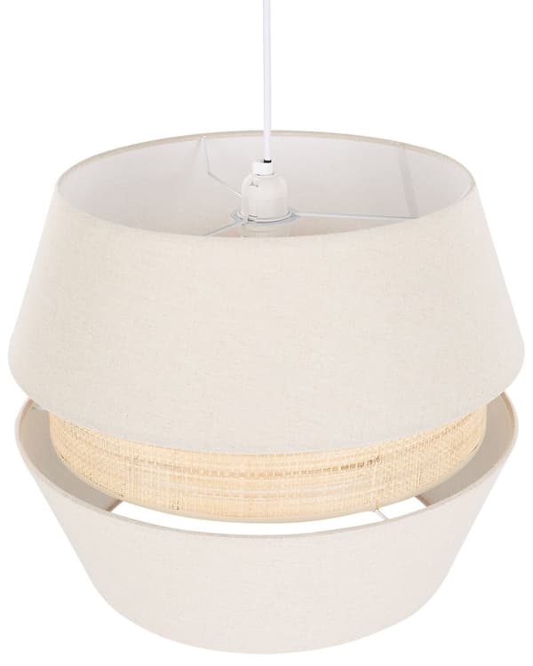 Pendellampe Beige hør Raffia 122 cm Belysning Pendellampe Moderne Boho Design