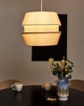 Miniatyrbillede 2 af 8: Pendellampe Beige hør Raffia 122 cm Belysning Pendellampe Moderne Boho Design