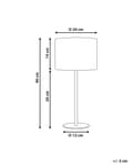 Miniatyrbillede 3 af 10: Nattbordslampe Hvid Boucle trommeskærm Metal sokkel 40 cm Moderne stil Stue Soveværelse