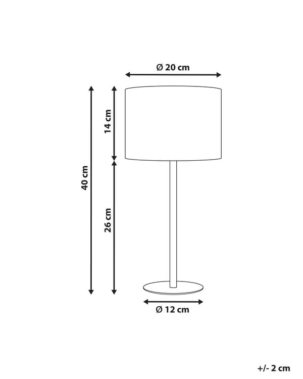 Nattbordslampe Hvid Boucle trommeskærm Metal sokkel 40 cm Moderne stil Stue Soveværelse