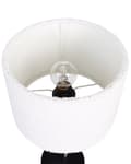 Miniatyrbillede 6 af 10: Nattbordslampe Hvid Boucle trommeskærm Metal sokkel 40 cm Moderne stil Stue Soveværelse