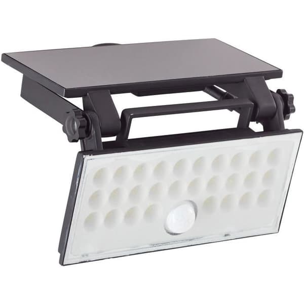 Vägglampa utomhus - BRILLIANT - LUTON - LED och solenergi - Rörelsedetektor - Plast och metall - 4 W - Svart