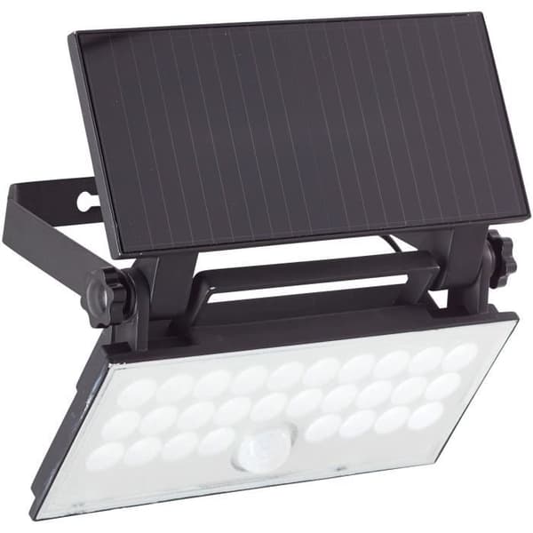 Vägglampa utomhus - BRILLIANT - LUTON - LED och solenergi - Rörelsedetektor - Plast och metall - 4 W - Svart