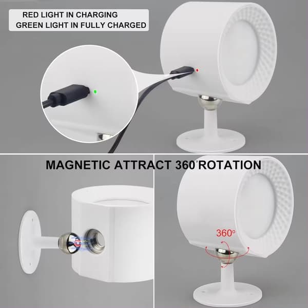 INF Magnetisk vegglampe med to hoder