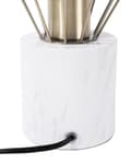 Miniatyrbillede 7 af 9: Bordlampe Messing Hvid Marmor Metal ø 13 x 28 cm Dekorativ Skrivebordslampe med Diamant Form Lampeskærm Industrielt Look Sengelampe