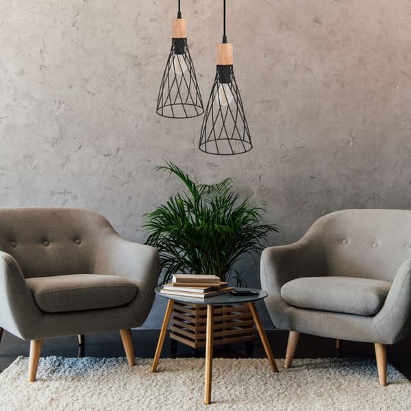 Loftlampe Hængende APP1268-1CP Sort