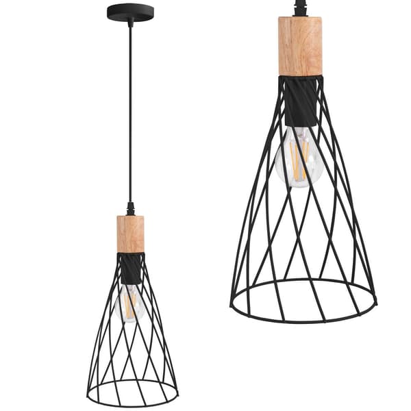 Loftlampe Hængende APP1268-1CP Sort