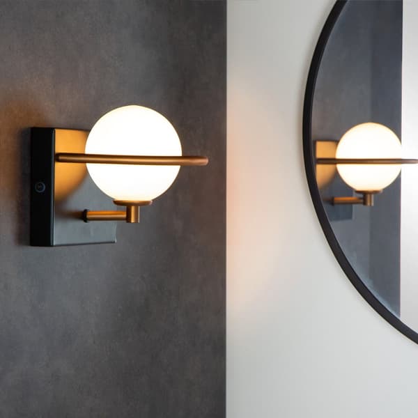 Vägglampa Konsol APP1300-1W Svart Guld