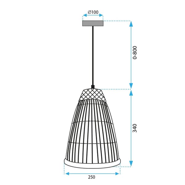 Loftlampe Boho APP1328-1CP