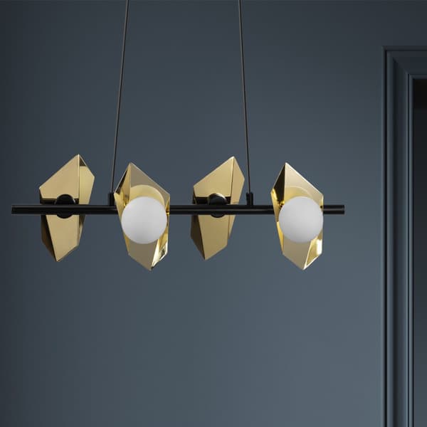 Loftlampe Hængende APP1412-CP Sort/Guld