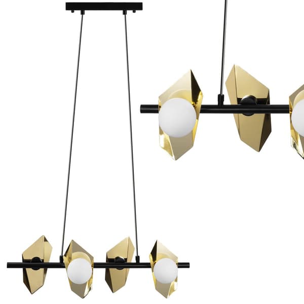 Loftlampe Hængende APP1412-CP Sort/Guld
