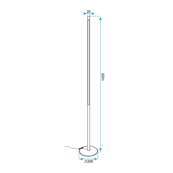 Gulvlampe LED APP1416-F Guld