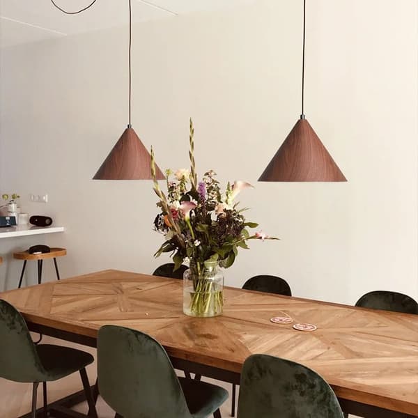 Loftlampe Hængende APP1443-1CP Mørkt Træ