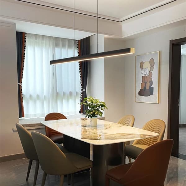 Loftlampe Hængende LED APP1447-CP Sort 80cm