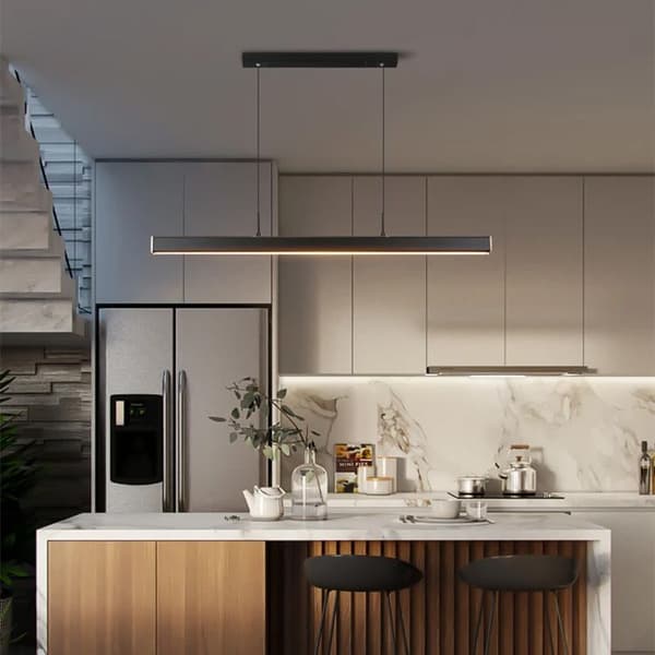Loftlampe Hængende LED APP1447-CP Sort 80cm
