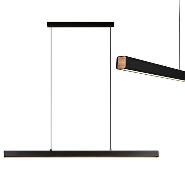 Loftlampe Hængende LED APP1447-CP Sort 80cm