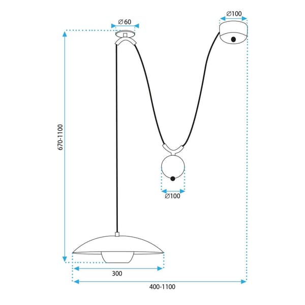 Loftlampe Hængende APP1450-1CP Sort