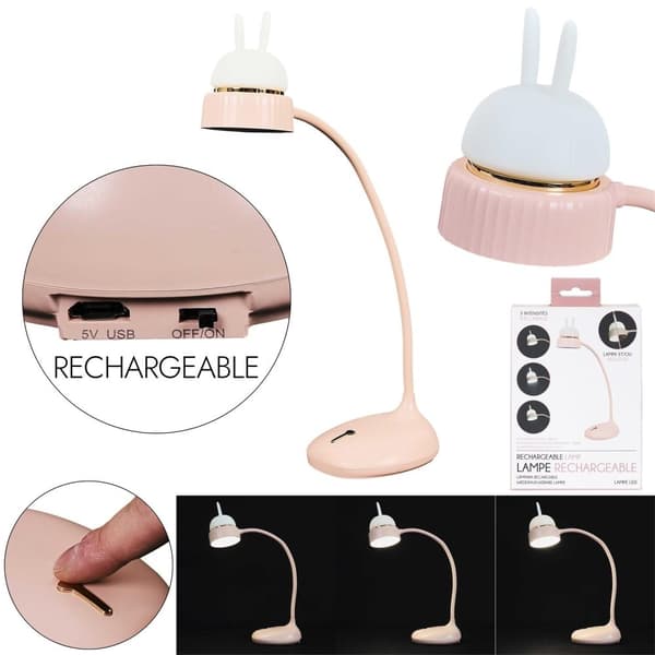Cat LED skrivebordslampe, pink