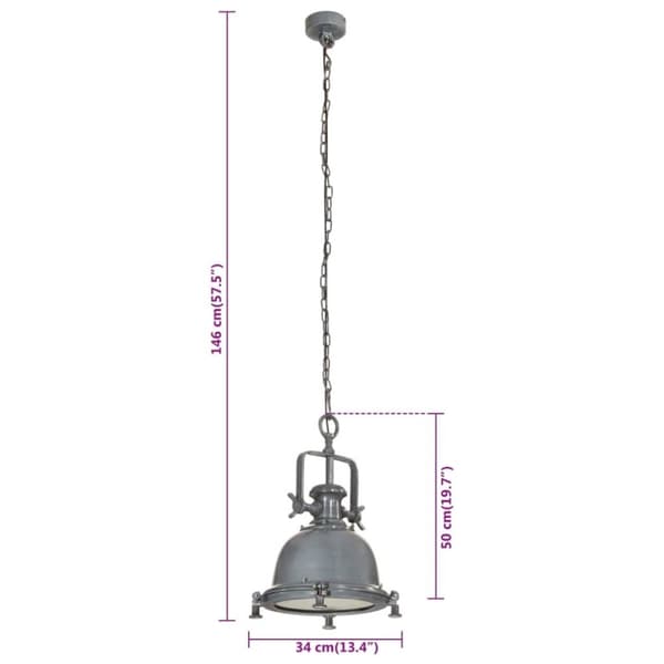 vidaXL pendel 34x34x146 cm aluminium