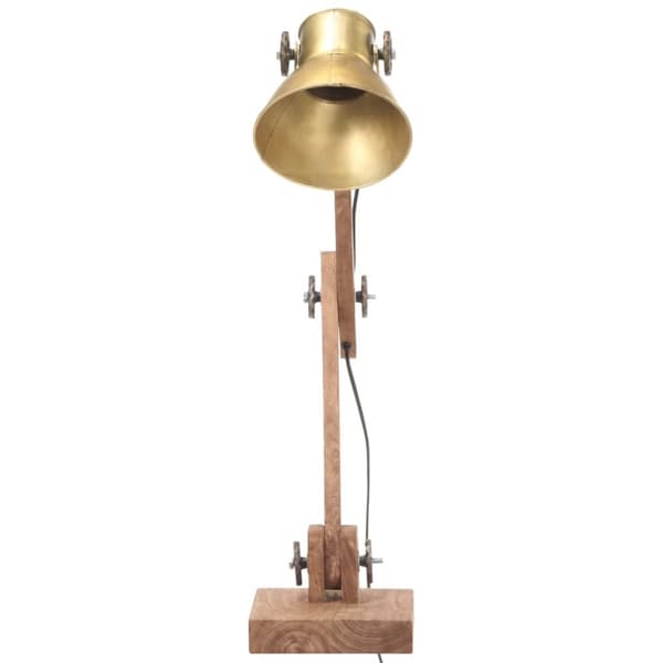 industriel skrivebordslampe 58x18x90 cm E27 rund messingfarvet