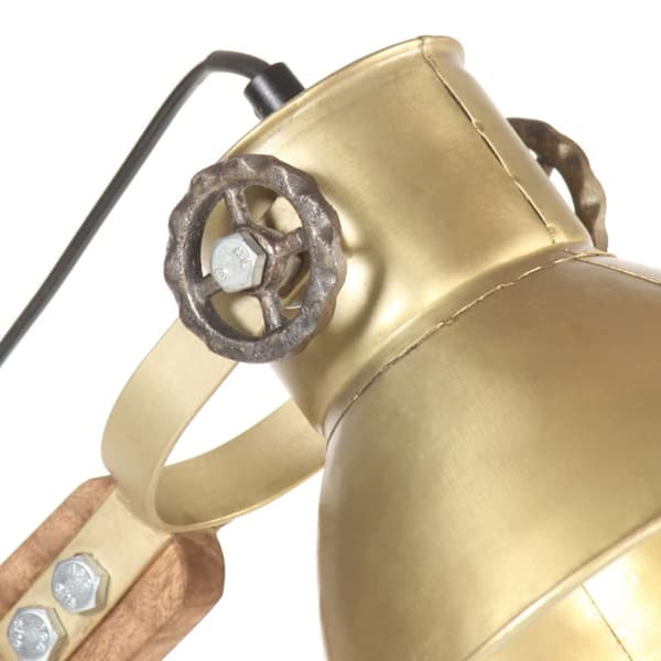 industriel skrivebordslampe 58x18x90 cm E27 rund messingfarvet