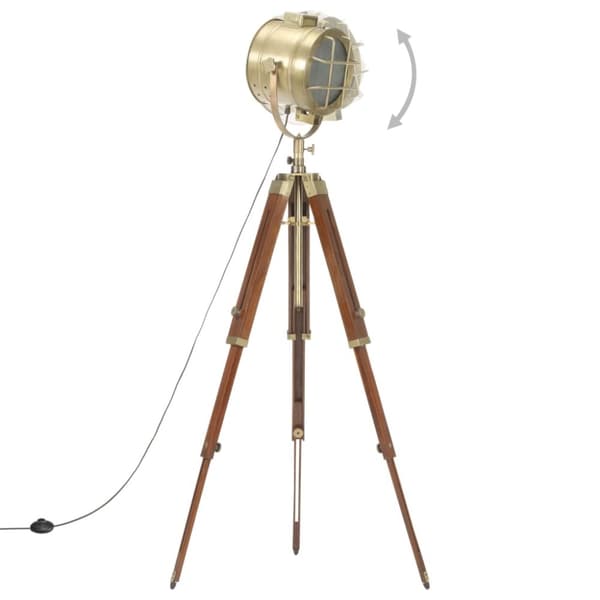 Golvlampa massivt mangoträ 165 cm