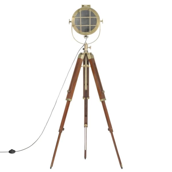 Golvlampa massivt mangoträ 165 cm